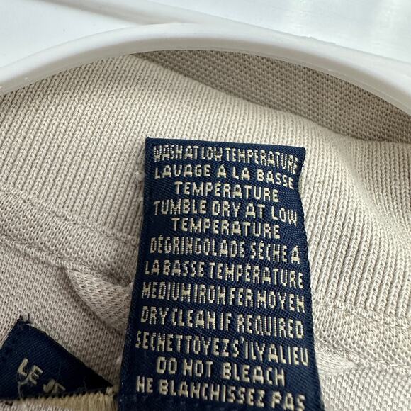 Girbaud Mens Polo Shirt Size XL Taupe Embroidered Y2K Streetwear Casual Retro - Picture 4 of 7